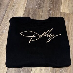 Black Sweatshirt with Gold Embroidery